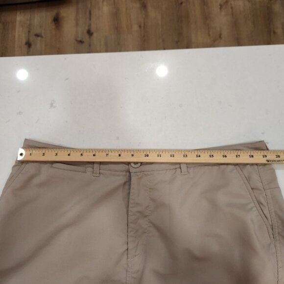 Johnnie-O Mulligan Shorts Mens 38 Khaki Prep-Formance Flat Front Stretch Golf - Picture 9 of 15